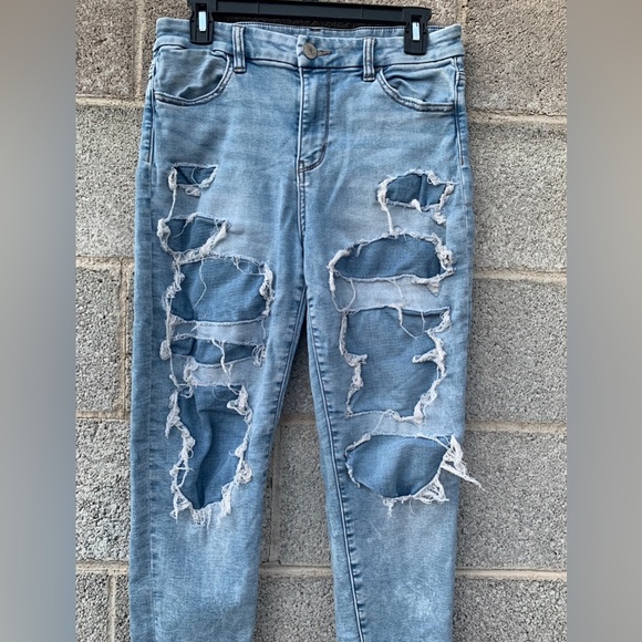 American Eagle Curvy High Rise Jegging Women's 8R Next Level Stretch Distressed - Picture 2 of 14